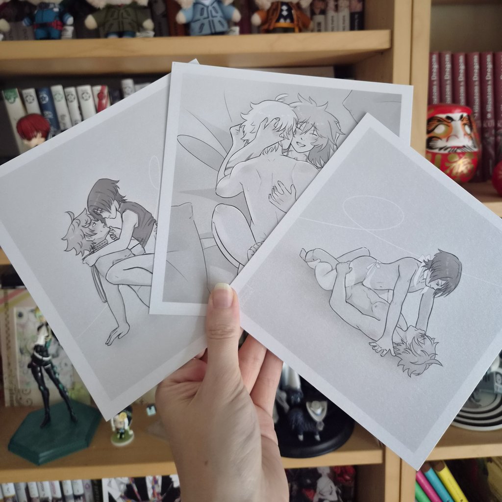 RiccoBside's tweet photo. My first nsfw prints ૮꒰⸝⸝> <⸝⸝꒱ა
These will be available at my booth at Dokomi, 5D36!

#chiscara #Phaidei‌ https://t.co/sCk78TWS1h