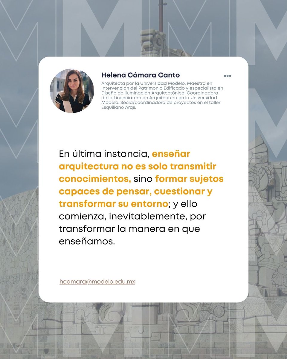 MetropoliMid's tweet photo. 👀Se enseña que el diseño es iterativo. Se evalúa el resultado final, los estudiantes aprenden ensayo y error, pero se califican por el objeto. 

Ver más en nuestro reciente número: https://t.co/0NoJyAzrx3

#FormacionArquitectónica #Evaluación #MetrópoliMid https://t.co/l8HkRVuIUJ