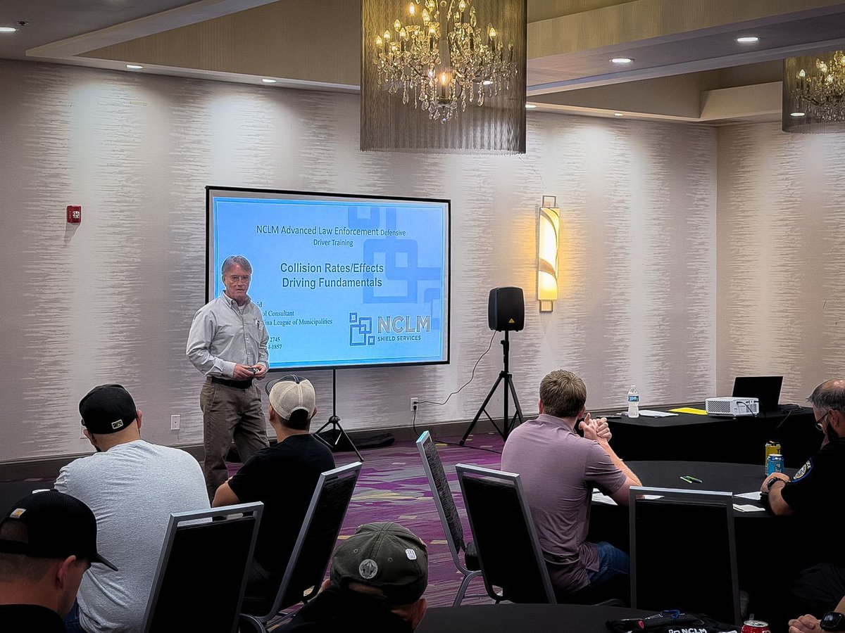 NCLeague's tweet photo. Last month, the League’s Shield Services team hosted its annual Defensive Driving Slower is Faster training with the @HillsboroughGov. Law enforcement officers from across the state participated in two days of classroom instruction and hands-on, behind-the-wheel training. https://t.co/7O0YfTmTaL