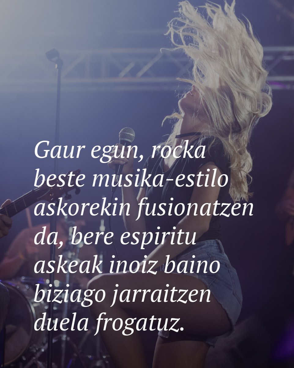 salaBBK's tweet photo. El rock ha unido culturas y generaciones bajo un mismo latido 🎸

Nacido del blues, el rhythm &amp; blues y el country, se expandió por escenarios de todo el mundo.

💬 ¿Cuál es tu gran referente?

#Rock  #SalaBBK https://t.co/XuFe0qgOz3