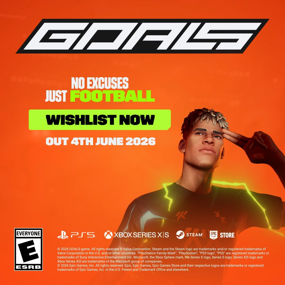 PlayGOALS's tweet photo. Staying true to the sport of football. Free-to-play on PC, PS5 &amp; Xbox Series X|S, on June 4.