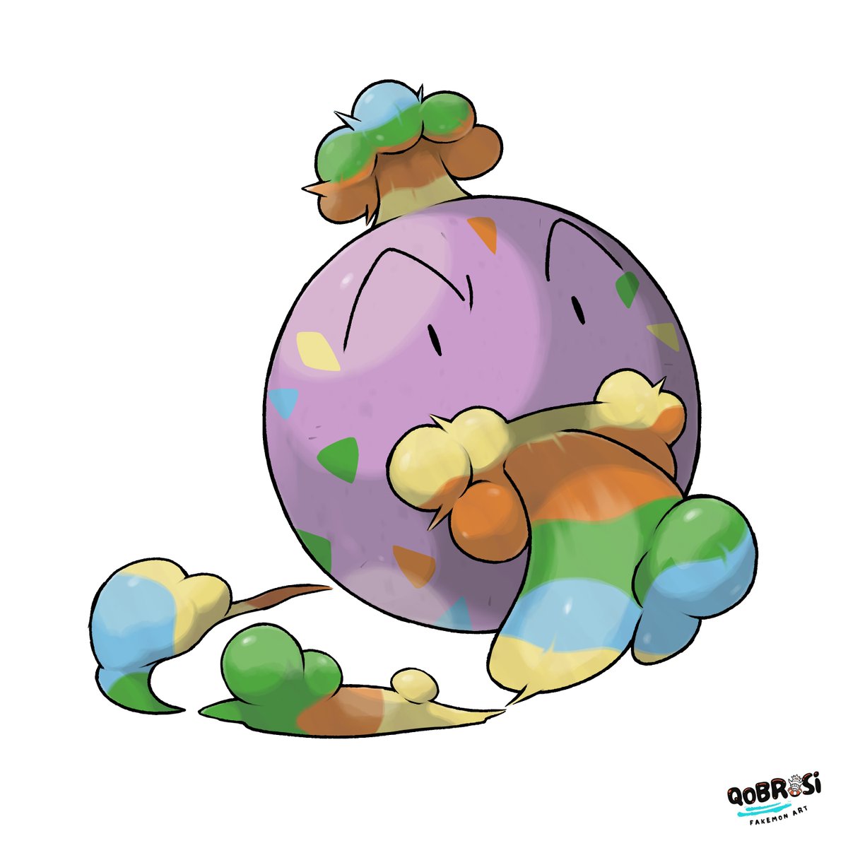 Qobrosi's tweet photo. Voltorb and Electrode convergent forms based on JAWBREAKERS! 👅 https://t.co/sIg1770Zc4