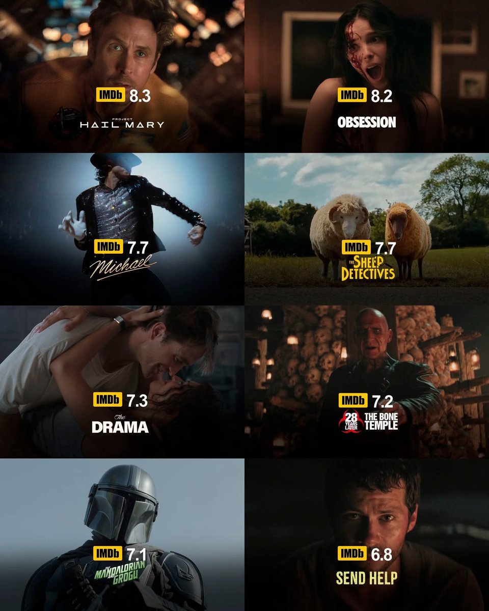 NetflixWorId's tweet photo. اعلى افلام 2026 تقييماً حتى الان! https://t.co/3SjppG0bGL