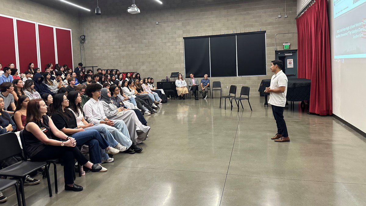 StudentCam's tweet photo. Thanks to @chartergov &amp; @cityofsantaana for helping us recognize Katelyn, Nour-Eldin &amp; Jayden from the Orange County School of the Arts and their win in the StudentCam documentary competition for their video titled, "The Key to a Healthy Democracy." https://t.co/IuGdm8dvmZ https://t.co/7vAW5TG0ls