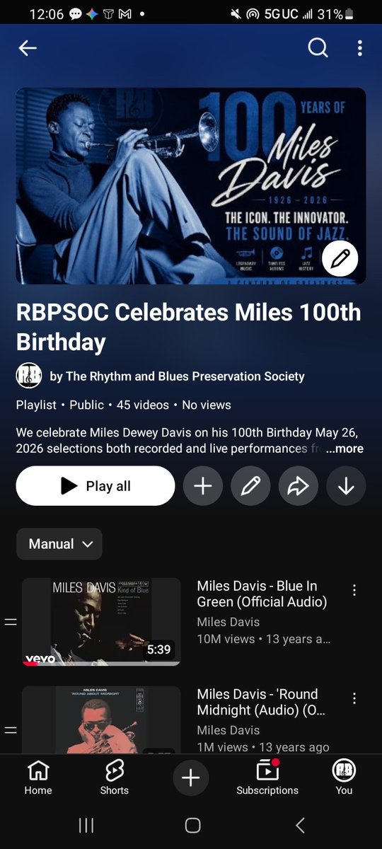 RBPSOC's tweet photo. RBPSOC celebrates the 100th Birthday of Jazz legend @milesdavis ! Go to our @youtube channel @RBPSOC to honor his musical legacy! RIP https://t.co/r1oQ66YO2H