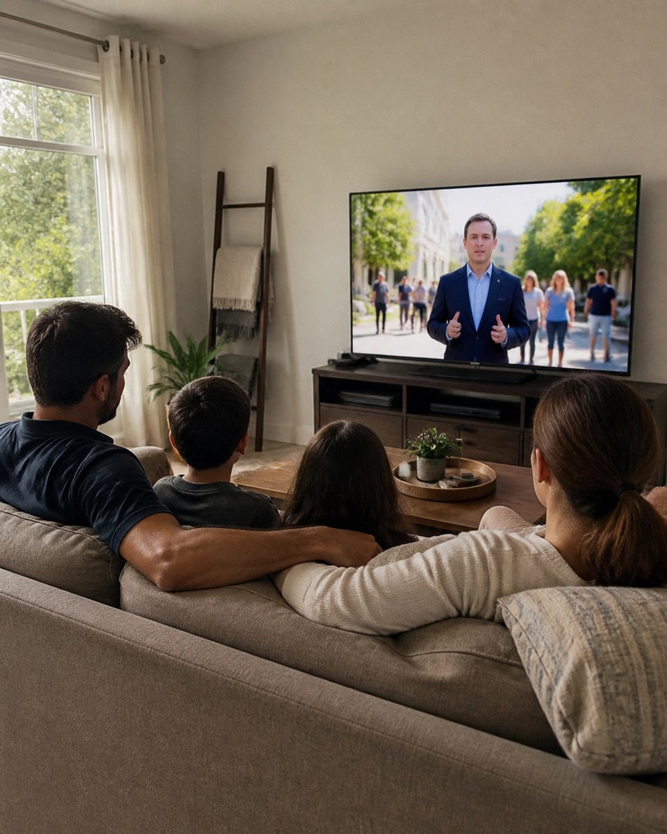 creativeshift23's tweet photo. Knocking on doors is great if you love cardio and awkward silences. 🏃‍♂️

Streaming is the new ground game. (Spoiler: your couch is the new precinct.) We hit the right living rooms with precision for a fraction of the cost.

Win the primary. 🗳️ #LocalPolitics #Ads https://t.co/ek1H6SvPUC