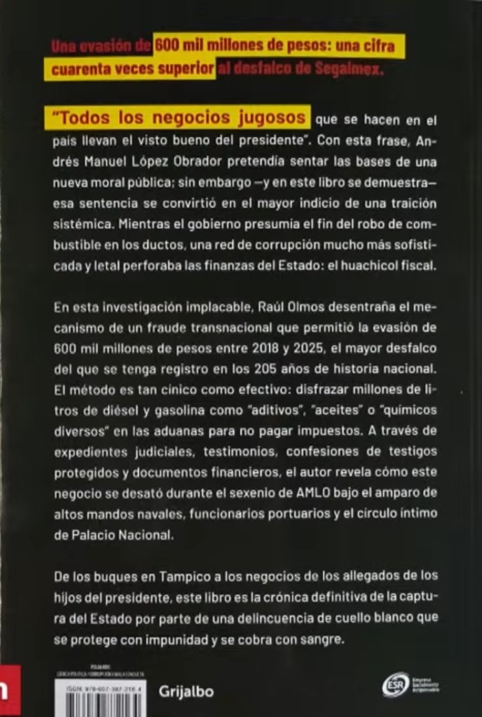 M2Manriquez's tweet photo. #HuachicolFiscal el desfalco más grande de la historia de México. Hecha por @lopezobrador y su familia #600mil millones de pesos defraudados al erario según cifras de la EX Procuradora Fiscal de la Federación @GriselGaleanoMx, ella dió esa cifra con base en datos duros . 🚨 🚨 https://t.co/ofRG72WUtr