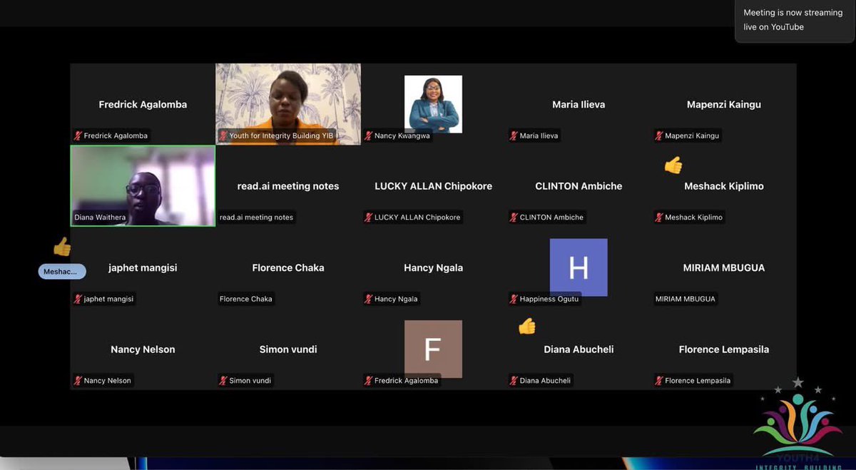ForIntegrityOrg's tweet photo. 📍What does it mean for young people to remain relevant, resilient, and included in the age of AI?

On Friday 22nd May 2026, we convened over 50 young people, practitioners, mentors, and thought leaders for a timely and reflective conversation through our youth webinar:

🎯 AI, Power & You: Who Wins in the Future of Work?

At a time when Artificial Intelligence is rapidly reshaping industries, communication, education, governance, creativity, and access to opportunities, this session created space not only to discuss technology itself, but also the deeper social, ethical, and human questions surrounding the AI shift.

Together, we explored conversations around:
a) AI literacy and digital inclusion
b) The future of work and workforce transformation
c) Ethical and responsible AI adoption
d) Misinformation, media integrity, and digital responsibility
d) Emotional resilience and navigating uncertainty in changing times
e) Ensuring marginalized communities are not excluded from emerging opportunities

One of the strongest reflections from the session was the reminder that conversations about AI cannot only focus on innovation and productivity. They must also address power, inequality, access, ethics, accountability, and the responsibility young people have in shaping the future rather than simply reacting to it.

We are deeply grateful to our distinguished speakers: Dr. Nancy Kwangwa, Ms. Maria Ilieva, and Mr. Benson Furaha Mwandoro. Your insights, lived experiences, and thoughtful reflections brought depth, balance, and global perspective to this important conversation.

Special appreciation also goes to the YIB team, our partners, collaborators, @KilifiCountyGov, Leading Well Network, and fellow Kilifi County CSOs including but not limited to @TuunganeK; @Timiza_CC; @CboCharity9365; @hope2shine; @YmcaKilifi; @YoungLife; @Youthsports003; @KilifiGender; etc and all participants whose engagement made the session thoughtful, and meaningful. 

As @ForIntegrityOrg, we remain committed to fostering informed, ethical, and inclusive conversations around technology, governance, digital transformation, and youth empowerment. Because ultimately, the future is not something young people should simply wait for. It is something we must understand, question, and actively help shape.

#AI #FutureOfWork #YouthEmpowerment #DigitalLiteracy #Innovation