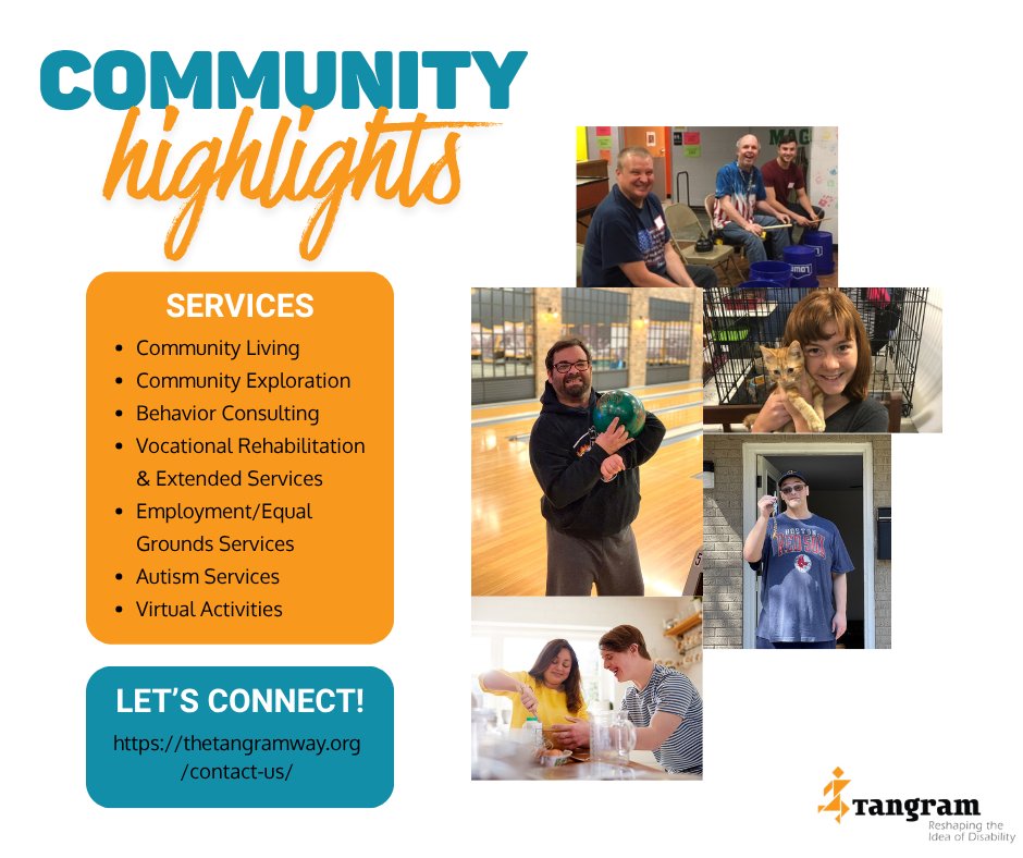TheTangramWay's tweet photo. Our services contribute to our Tangram community 💡

From personalized support to innovative programs and services, Tangram is here to help individuals live their best life.

Learn more: https://t.co/Aru9KCQpCM
Questions? https://t.co/jOKtxHOQX2 https://t.co/bKQLHmE3uW