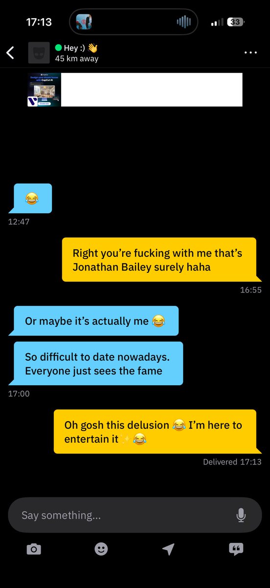 DorianZagorski's tweet photo. I refuse to believe Grindr is a real place 💀😂 https://t.co/4Rv4hwN6wY