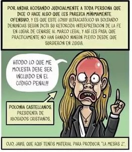 manelmarquez's tweet photo. Asi es la democracia y la justicia española 🤣
La Justicia condena a la revista de humor 'El Jueves', por nombrar “gilipollas del año” a la líder de los ultraderechistas Abogados Cristianos.
2.000€ para los cristianos y 
4.000€ para la jefa Polonia Castellanos, por hacer humor. https://t.co/rAGvZ8ULr8