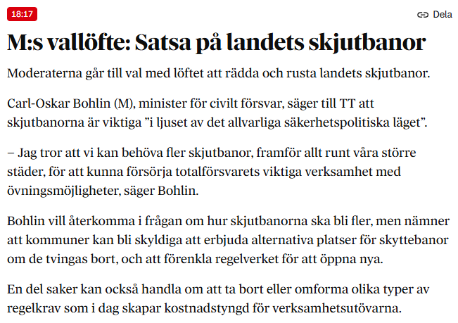 widebricks's tweet photo. Sent ska syndaren vakna... Skjutbanor bör klassas som samhällsviktig verksamhet, inte som ett miljöproblem.
Dags att även "ta bort eller omforma olika typer av regelkrav" som gör livet surt för skötsamma legala vapenägare.
https://t.co/iikibJvGne https://t.co/pyn0BJUDqL