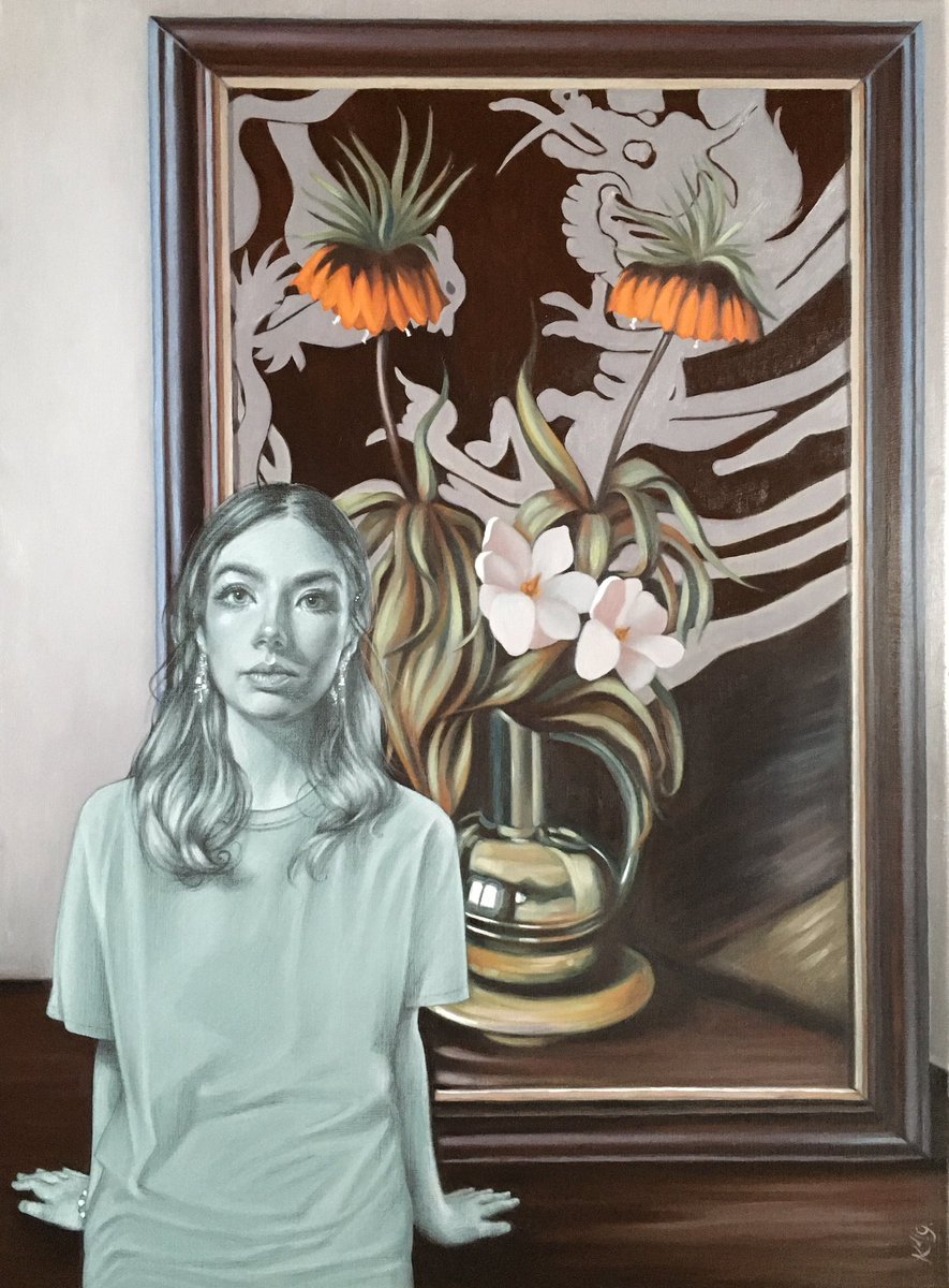 GorceKaren's tweet photo. Magnolia girl 🤍
Oil &amp; pencil artwork inspired by the 19th century painting ‘Fritillares &amp; Magnolias’ by Lucien-Alphonse Daudet https://t.co/1CX3BJI1Mz