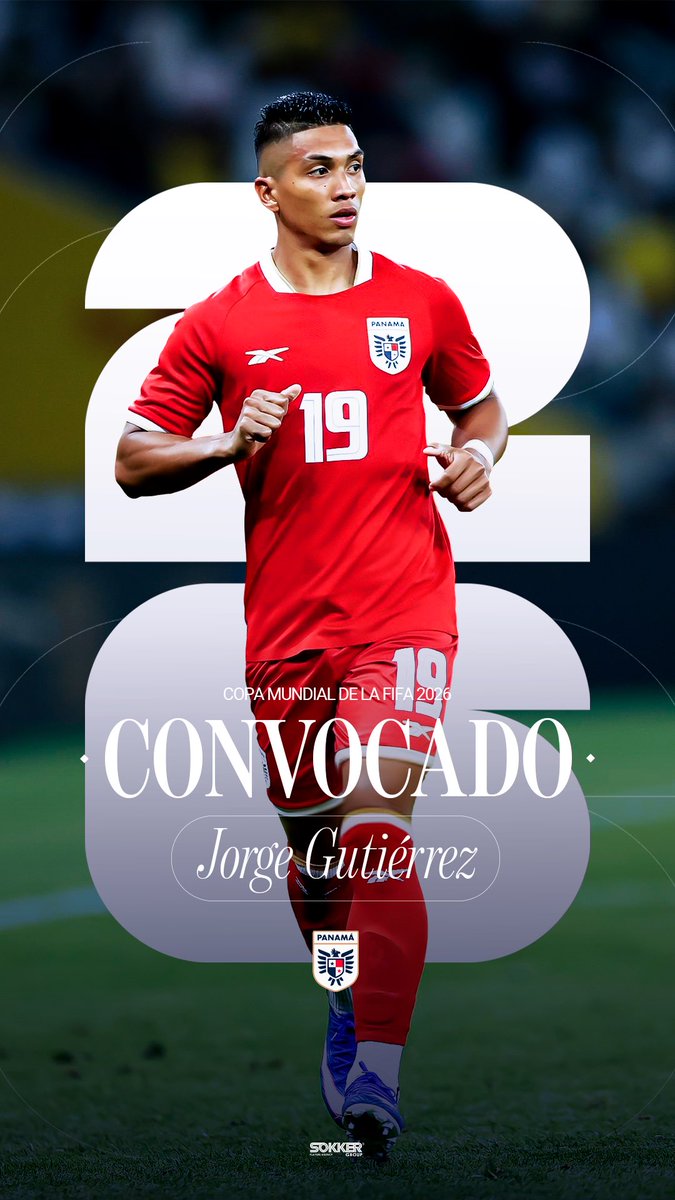 SokkerGroup's tweet photo. Jorge Gutiérrez recibe el llamado para representar a Panamá en la Copa Mundial de la FIFA 2026, un premio al esfuerzo, la disciplina y al gran camino que ha construido dentro y fuera de la cancha.

Orgullo enorme ver a uno de los nuestros defender los colores de su país en el escenario más grande del fútbol mundial @fifaworldcup_es #TalentoSokker