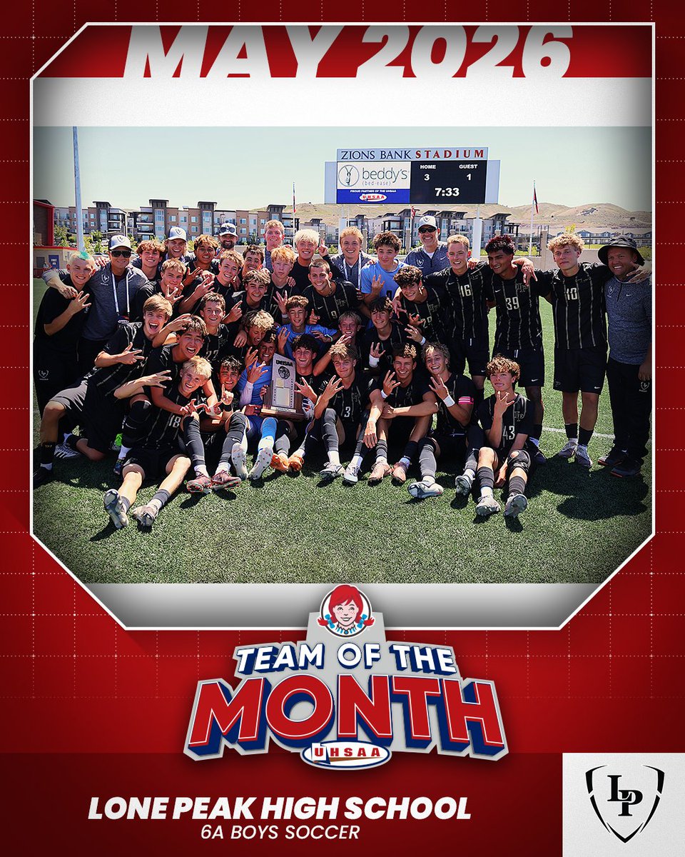 UHSAAinfo's tweet photo. 🎉 The UHSAA would like to congratulate the May 2026 winners of the Wendy's Team of the Month award!
These teams have had success in competition, are achieving in the classroom, and are serving their communities! Congratulations to each and every one of you! 🏆 https://t.co/SmqkulS3Vv