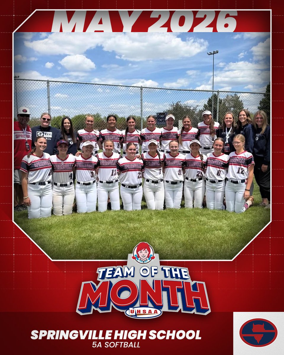 UHSAAinfo's tweet photo. 🎉 The UHSAA would like to congratulate the May 2026 winners of the Wendy's Team of the Month award!
These teams have had success in competition, are achieving in the classroom, and are serving their communities! Congratulations to each and every one of you! 🏆 https://t.co/SmqkulS3Vv