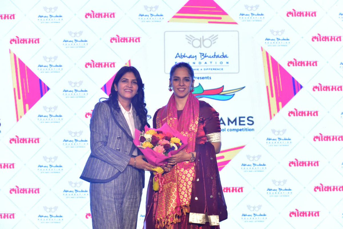 AB_Foundation_'s tweet photo. The Abhay Bhutada Foundation proudly supported Lokmat MahaGames, where 50,000+ students competed across 12 sports. With Olympian Saina Nehwal presenting awards, the event celebrated young talent, teamwork, and sportsmanship across Maharashtra.

#abhaybhutadafoundation
#lokmat https://t.co/ksDOjID9gP