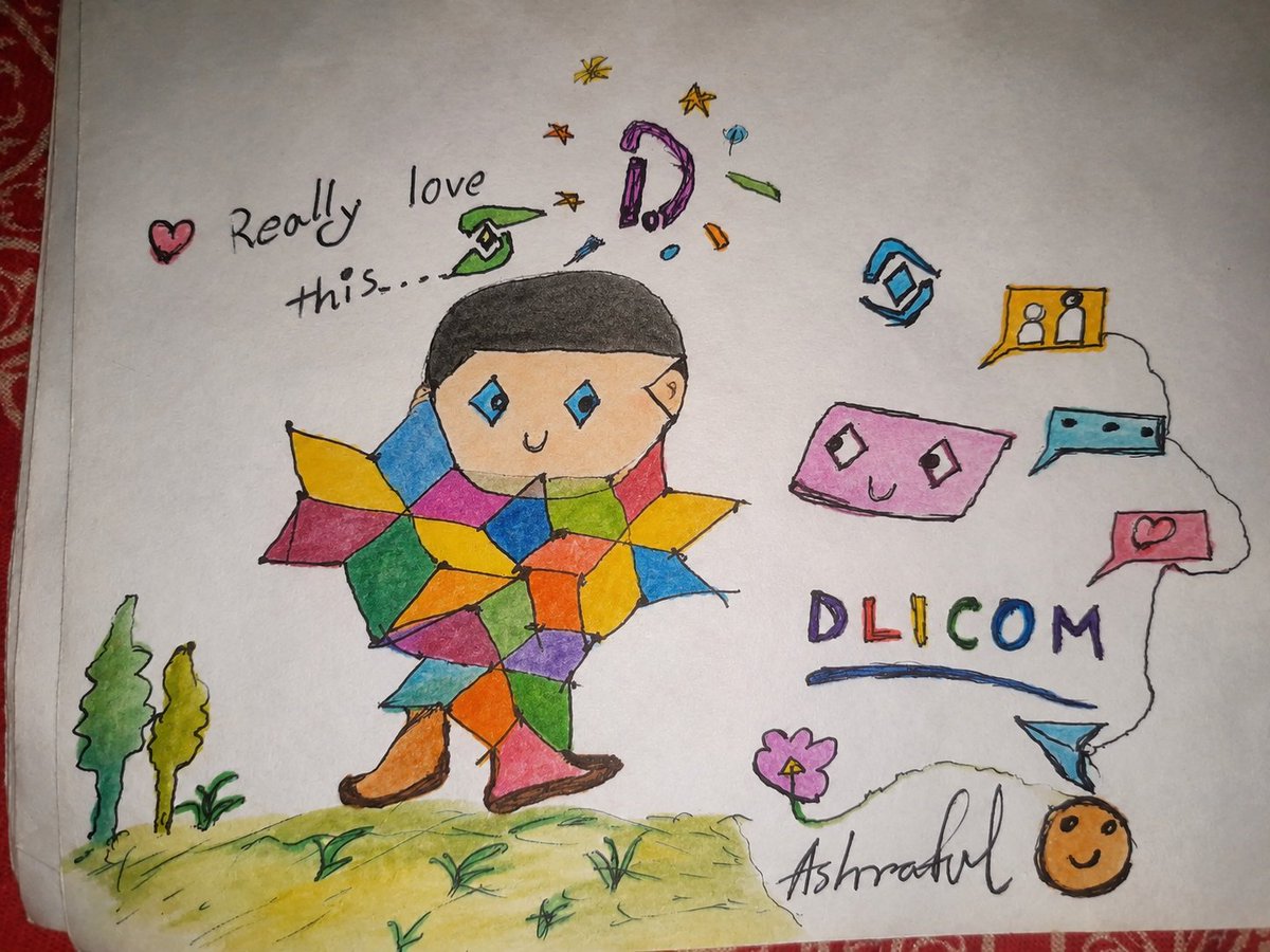 Ashrafull709's tweet photo. Working hard for Dlicom on Discord, sharing the vision &amp; supporting the community .

Now turning my passion into handmade Dlicom art 🎨
2 artworks done so far. Still learning, still improving every day.

Big things start with small creative steps
@Dlicom_Bangla
#Dlicom #SocialFi https://t.co/rDC3kkZKVH