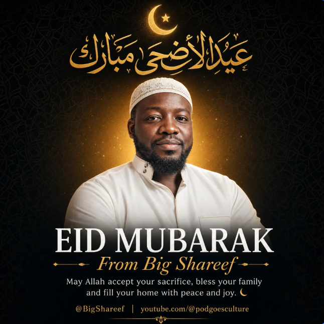 ShareefBig's tweet photo. Eid is not just a celebration of sacrifice—it’s a reminder that peace begins with gratitude.🌙 

#EidMubarak #BigShareef #TheQuranicEchoes https://t.co/Wq3u9LDHAw