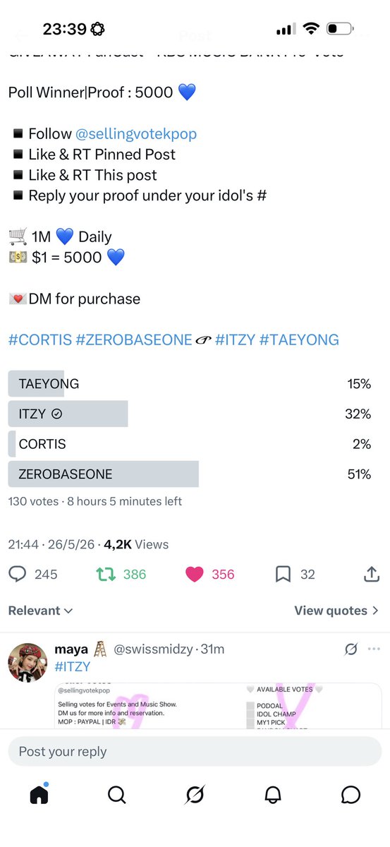 in yeji's pocket tweet media