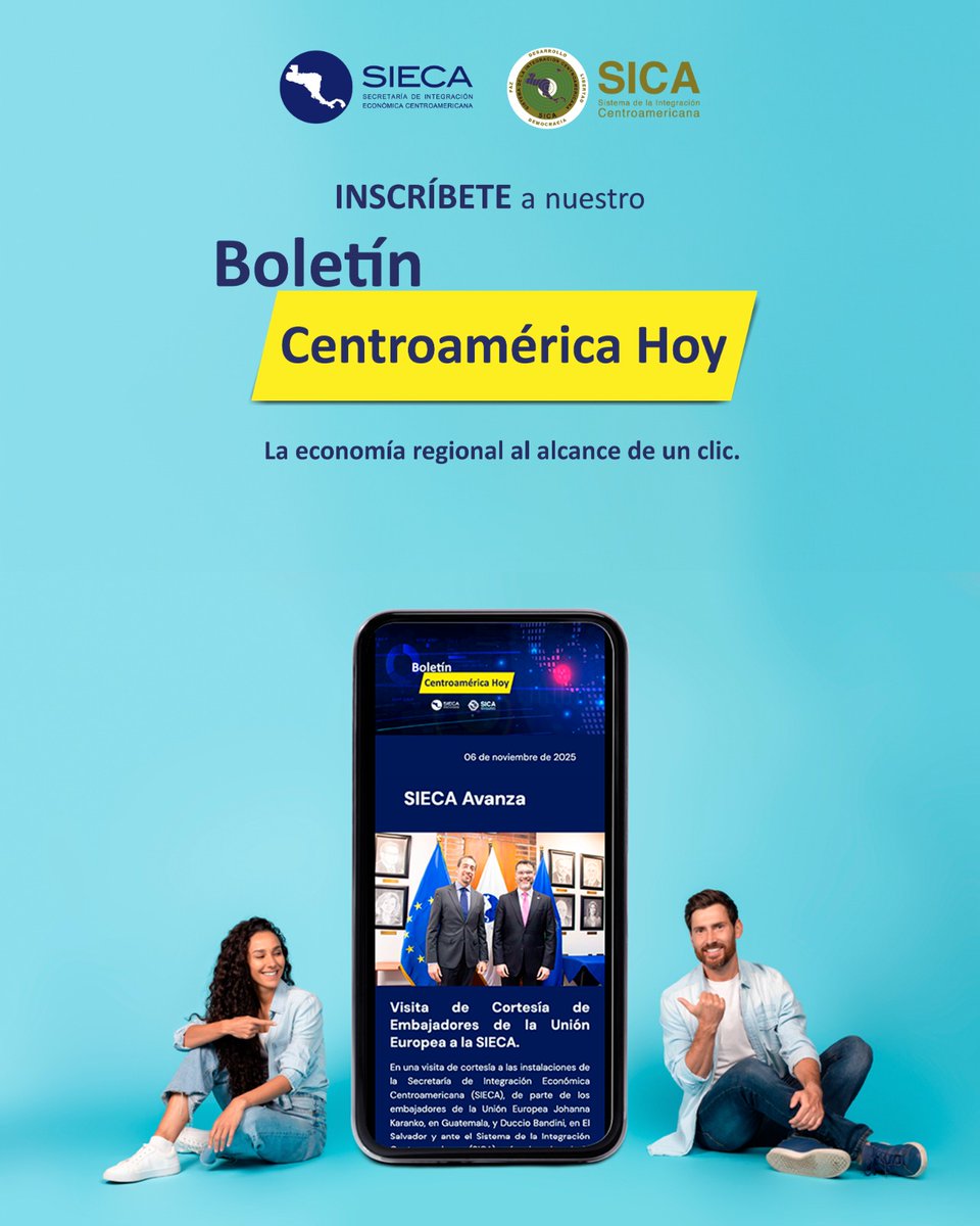 sg_sieca's tweet photo. 📰 Explora las noticias más relevantes del panorama económico en Centroamérica. 

Boletín Centroamérica Hoy: 2️⃣6️⃣de mayo de 2026 👇

https://t.co/rGCNBcK5mZ https://t.co/ayhFZBnlX4