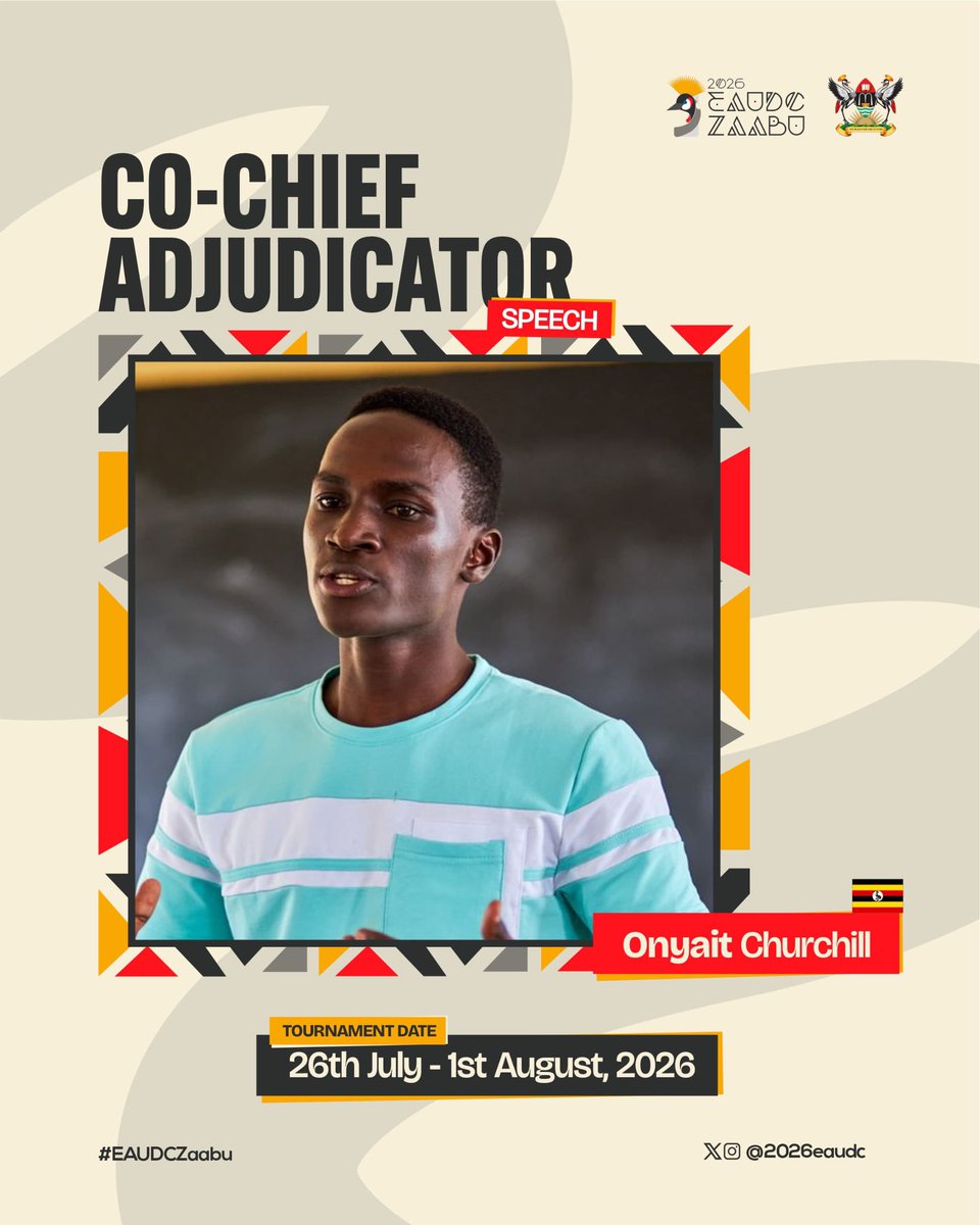 OnyaitChurchill's tweet photo. Praise The Lord.
Having done pretty much of speaking, I am blessed with the opportunity to serve as one of the lead judges during the upcoming East African University Debate Championships. 
This is not just an opportunity but a reminder of what prayer,hardwork, humility can do https://t.co/2Fxg4mFuwE