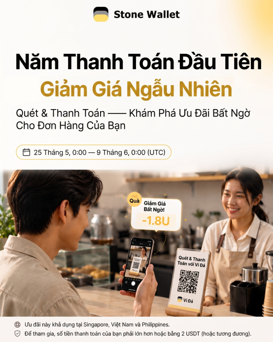stone_walletvn's tweet photo. GM GM! Stone Wallet đang có chương trình cực hot:

✨Mỗi tài khoản thanh toán 5 giao dịch đầu tiên trong thời gian khuyến mãi sẽ được hoàn tiền tự động ngẫu nhiên.
✨Chương trình áp dụng cho các giao dịch >2u.
✨Ưu đãi chỉ áp dụng ở Singapore, Việt Nam và Phillippine.

Đối với những người mới chưa đăng ký tài khoản có thể tham gia qua link: https://t.co/MPwmZI0jg3