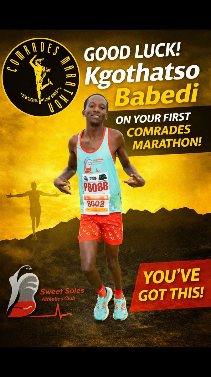 SweetSolesAC's tweet photo. Ahh bjanong Rea strateng!!!
#SweetSolesAC #RunningIsOurTherapy #tsennyanetsaskontiri 
#ComradesMarathon2026 #skafelamoya https://t.co/UsaW3YHxyJ