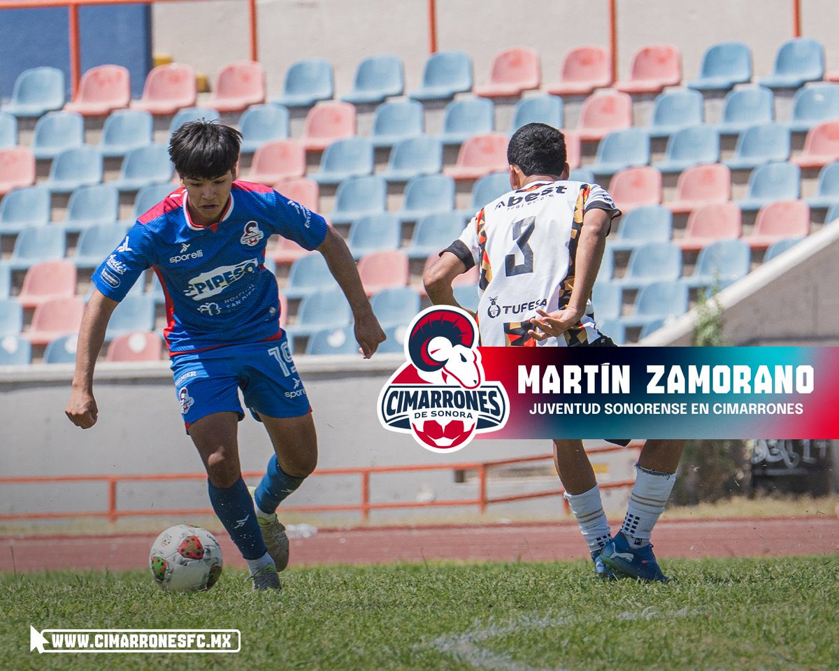 CimarronesFC's tweet photo. A sus 17 años, Martín Alexis Zamorano continúa construyendo su camino en Cimarrones de Sonora, club donde ha logrado avanzar rápidamente gracias a su esfuerzo, disciplina y características dentro de la cancha.

📝 NOTA COMPLETA:  https://t.co/3KYYqZdXEI https://t.co/nlovYutqPY
