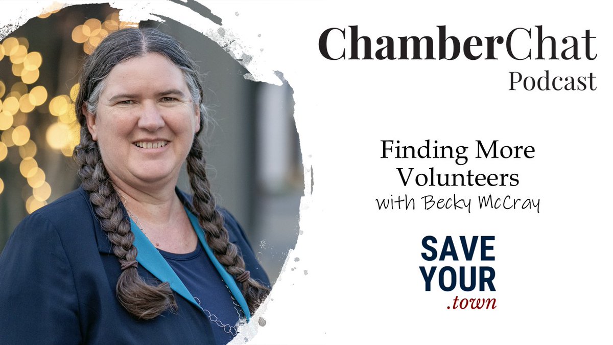 ChatChamber's tweet photo. Still recruiting volunteers the old committee-heavy way?

In this episode, @BeckyMcCray of @SaveYourTown shares how chambers can modernize volunteer engagement with flexible, activity-based involvement and stronger in-person connections.

Listen: https://t.co/anHy5sK96j https://t.co/8RlfKWGDft