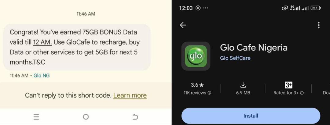 TheChainWriter1's tweet photo. *Free 75GB Data For Glo Users*

✅ Download Glo Cafe App &amp; Register your Number
✅ Free 75GB Will be credited on your Glo Number

⏱️ Valid for 12hrs https://t.co/7DX1HoUABL