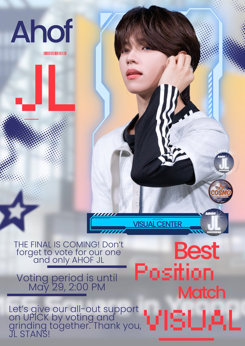 JLUpickVT's tweet photo. JL STANS, let’s help our one and only ✨ AHOF JL GASPAR ✨ win BEST POSITION MATCH – VISUAL on UPICK! Voting ends on MAY 29, 2PM. Every vote is for the boy who continues to inspire and make us proud every single day.

#AHOF #아홉 #JL #제이엘
#AHOF_JL #아홉_제이엘 https://t.co/i3Ye7EFz1f