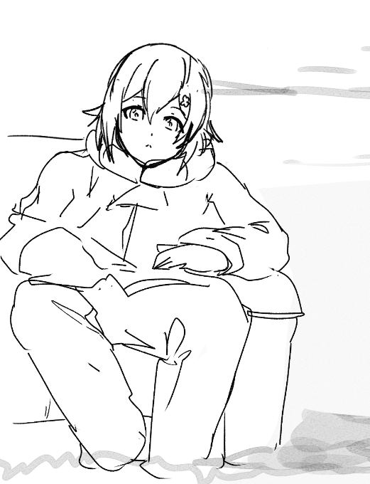 試しにラフで描いてたみゃび君あった 