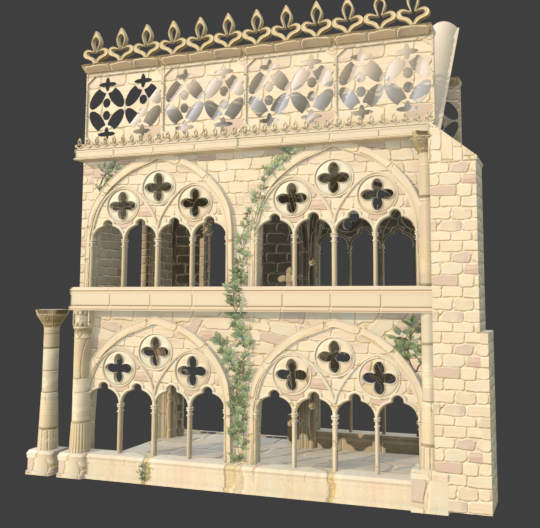 vtxAINT's tweet photo. More progress on my monastery environment in Unreal Engine 

Recently I’ve been focusing on reworking meshes, hand-painting textures, and refining the overall structure before moving into the detail pass.🌿🌿 

#GameArt #EnvironmentArt #b3d https://t.co/CrlXzflPUo