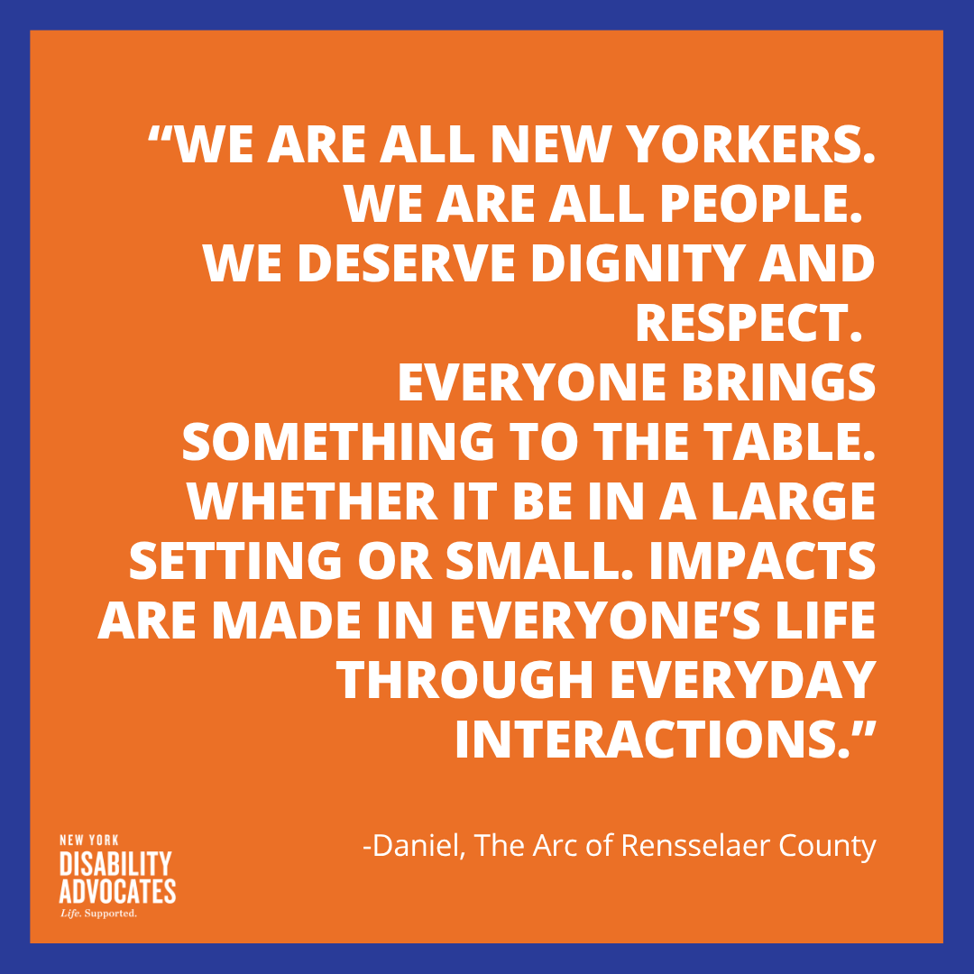 NYDisabilityAdv's tweet photo. If you're a native New Yorker, you know just how rural some parts of our state are. That lifestyle also comes with challenges for transportation, childcare, wages, and more. Increased funding would alleviate some of that stress and allow DSPs to focus on what matters most: providing care for individuals with I/DD.

#InvestInUs