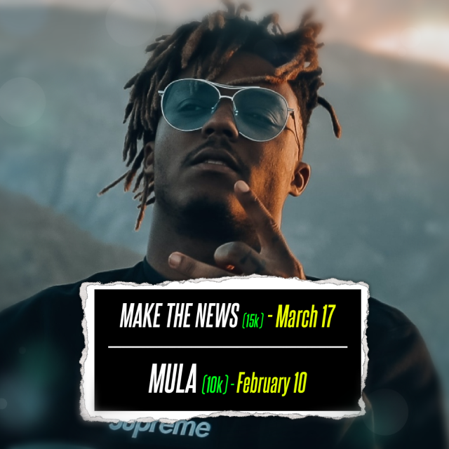 RileyTaugor's tweet photo. It has now been over 2 months since the last Juice WRLD leak, and over 3 months since the last grail leak

• Mula - February 10
• Make The News - March 17

The longest period without any leaks since 2019 🤔