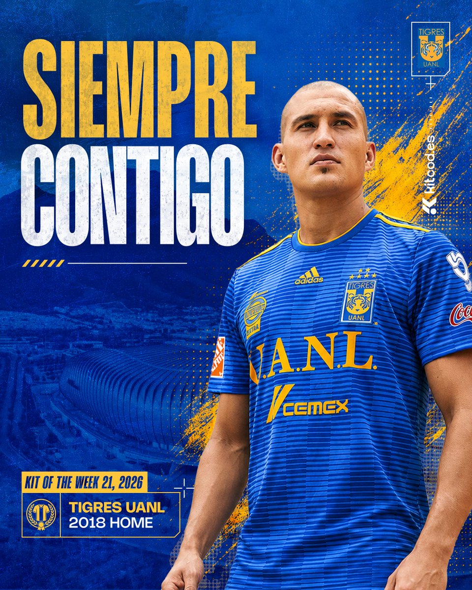 kitcodesfc's tweet photo. Tigres UANL 2018 home, by adidas. One of the most looked-up kits this week. A Liga MX classic in the club's signature blue and yellow.

Know what you're looking at. 👉 https://t.co/0zesfy68YQ https://t.co/IQ6HLnwXgz