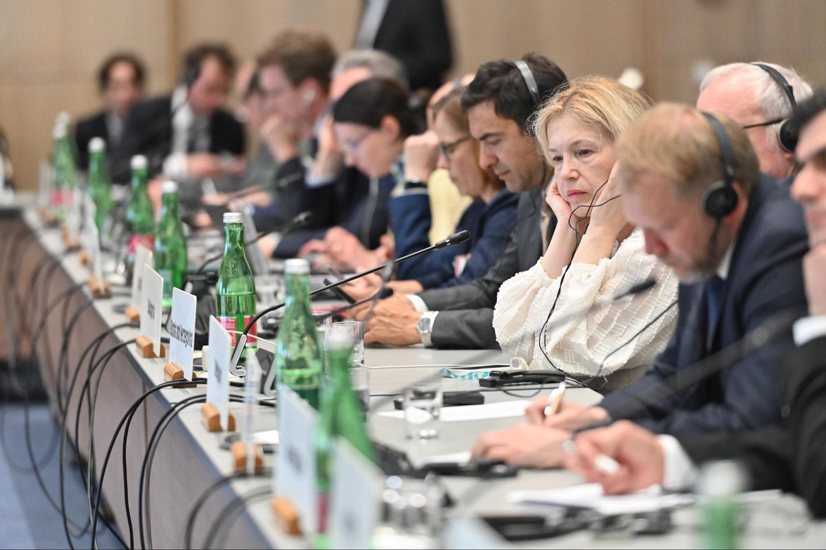 AlMissionVienna's tweet photo. At the joint meeting of the @OSCE Forum for Security Co-operation & Permanent Council, @AmbassadorAlbIO strongly condemned yet another brutal and indiscriminate large-scale ballistic missile and drone attack launched in the past days by Russia against civilian targets in Ukraine. 
 
This time, the residential complex where the Ambassador of Albania to Ukraine resides in Kyiv was struck, putting his life at serious risk. 
 
Targeting or endangering civilian areas and diplomatic personnel represents a grave escalation and another stark reminder of the human cost of Russia’s continued aggression. 
 
Albania 🇦🇱 will continue to stand firmly with Ukraine and reiterates its unwavering support for Ukraine’s 🇺🇦 sovereignty, independence, and territorial integrity. 
 
Those responsible for these attacks must be held accountable. 
 
As Chair of the OSCE Human Dimension Committee, Albania will continue to ensure that the Committee addresses the implications that the war has on our commitments in the Third Dimension.