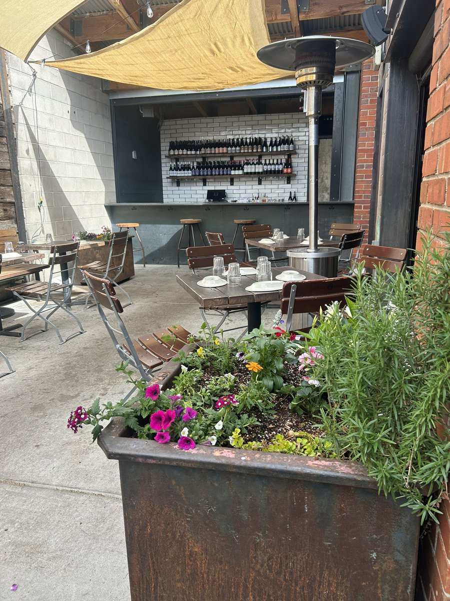 harnSOLO's tweet photo. Feels like Summer at Barcelona RiNo. Thanks to my wife and friend for the planter upgrades. 🪴🍷 https://t.co/cjhG0ZnVEE