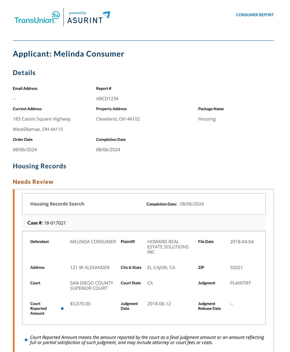 Clearscreening's tweet photo. ❓ Do you know what a sample eviction report actually looks like — and how to read one correctly before making a decision?
🔗 https://t.co/HnLtXecd8z
#EvictionReport #SampleReport #LandlordTools https://t.co/TtdDyJqYIl