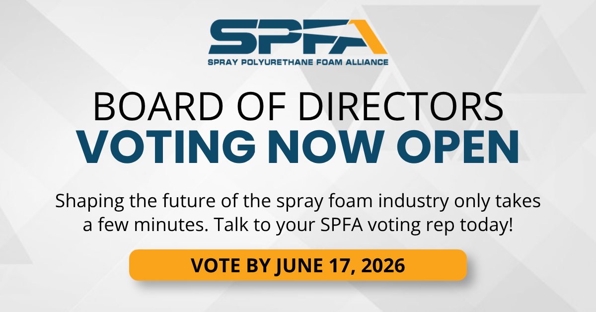 Spray Polyurethane Foam Alliance (SPFA) tweet media
