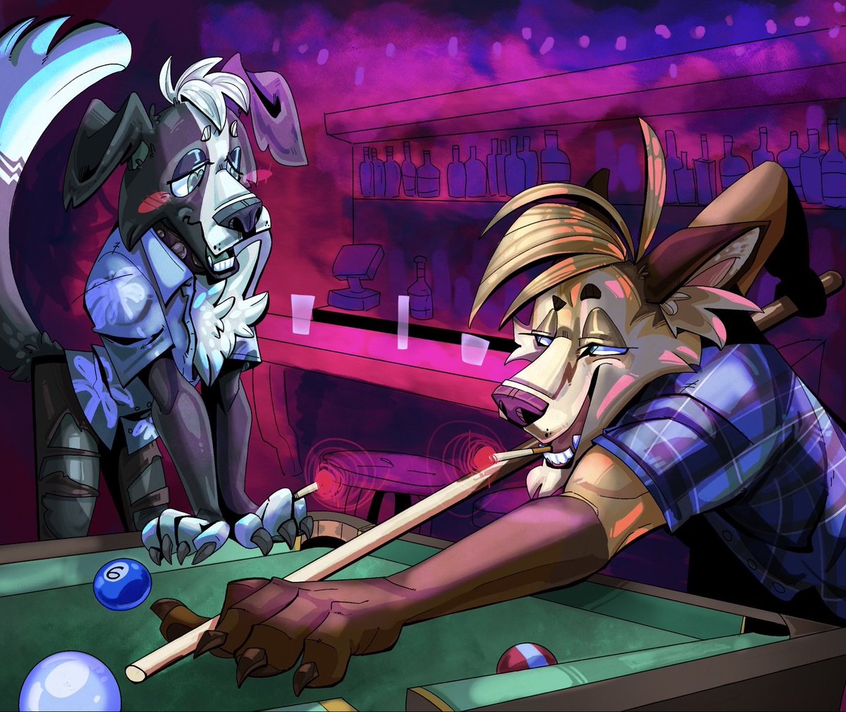 PYKEtheCOYOTE's tweet photo. Bar nights with the wife <3
@clowndog13 🎨
#furry #barnight #furryart
#coyote #bordercollie
@Coyotlito https://t.co/wb0kqXet8r