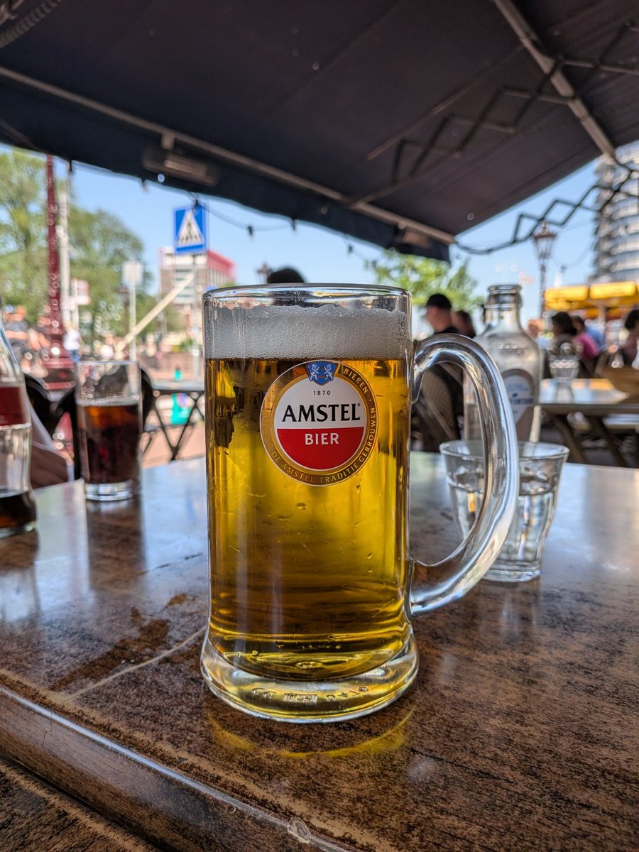 MatthewHarffy's tweet photo. A lovely day with great friends in a sweltering Amsterdam. What more could I ask for? https://t.co/NkUmPM4y1D