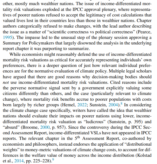 noahqk's tweet photo. I bet not a lot of people today know this story about the big fight at the IPCC in the 90s between economists and politicians about the economic assumptions underlying climate damage estimates  (the economists were wrong) https://t.co/hQ3xtqhj8i
