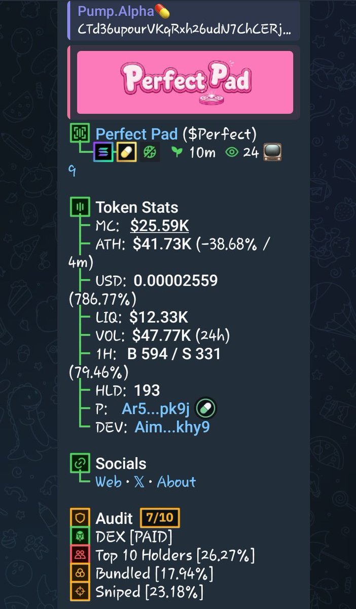 PumpFunKoL's tweet photo. Watch your entry on $PERFECT
Early calls just like always 

CA
CTd36upourVKqRxh26udN7ChCERjL6Pvex6TgaSgpump https://t.co/2YsLVzw1al
