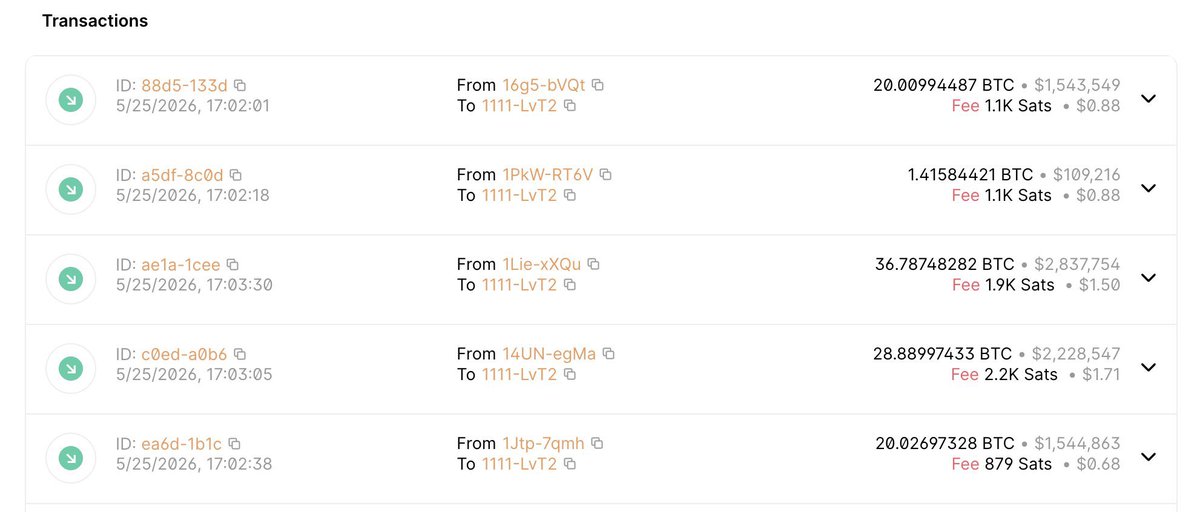msccommunity1's tweet photo. Someone just sent 5 transactions totaling 107 $BTC to the Bitcoin burn address... 🔥

- $8,500,000. What is Cooking???

MSC News 🗞️ https://t.co/0oToEevM5O