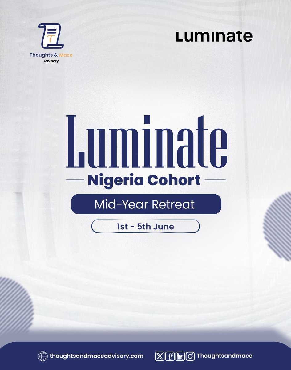 thoughtsandmace's tweet photo. In November, the Luminate Beyond-the-Grant Partner Support Retreat opened a space for reflection, peer learning, and collective thinking around Nigeria’s digital civic landscape.

That first convening helped the cohort examine the realities shaping digital rights, platform accountability, online harms, civic technology, strategic litigation, and public-interest advocacy. It also created an important foundation for trust, collaboration, and shared action.

Now, the cohort gathers again for the Mid-Year Retreat, this time to reflect on progress, deepen learning, and strengthen the next phase of collective work.

From conversations on storytelling and narrative building, to CSO resilience, sustainability, leadership, tax compliance, tech justice updates, and the state of the digital space, this second convening builds directly on the questions, lessons, and commitments from the first retreat.

#TM #Luminate #CSORetreat #Retreat