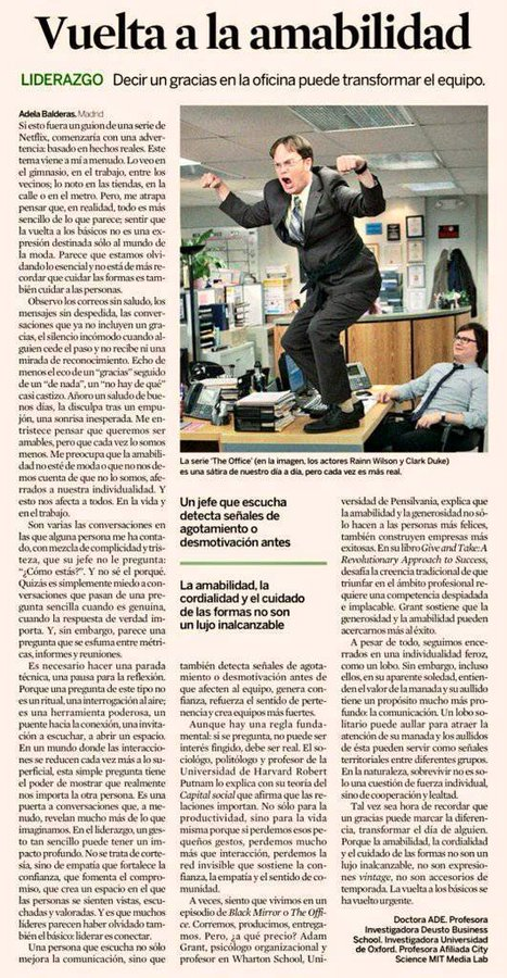 virginiog's tweet photo. El liderazgo es gestión emocional, que se observan en pequeños pero importantes detalles como el reconocimiento, la gratitud o la amabilidad https://t.co/sOnZYZpelM