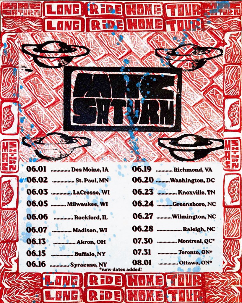 MacSaturn's tweet photo. WE ARE HEADING TO CANADA 🇨🇦 

It’s been a long time since we played there and we can’t wait to be back! See you this summer. 

Tickets will be on sale this Friday, May 29th. Presale will happen on Thursday, May 28th for all dates. CODE: SATURN

Link in bio🔗

#MacSaturn #canada https://t.co/s4AH1xWJKB