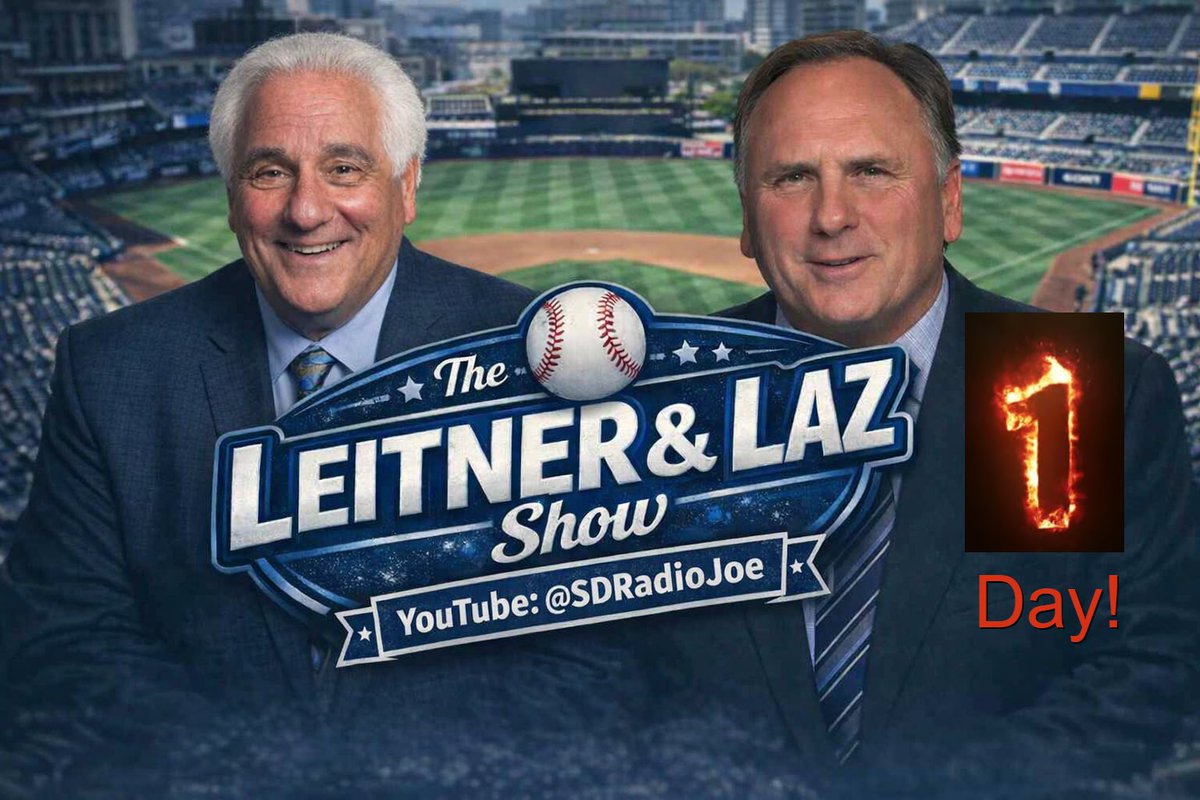 TedLeitner's tweet photo. Tomorrow! The Leitner &amp; Laz Podcast is BACK! Wed @ 4PM. Subscribe to my producer's YouTube to see the show.
https://t.co/klEiUSdWh2 

What do you want to see/hear?

@SDRadioJoe @lazword #padres #sandiego #podcast
https://t.co/klEiUSdWh2 https://t.co/bdUSjRvhDM